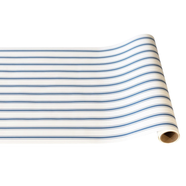 Cornflower Blue Linen Stripe Runner - The Preppy Bunny