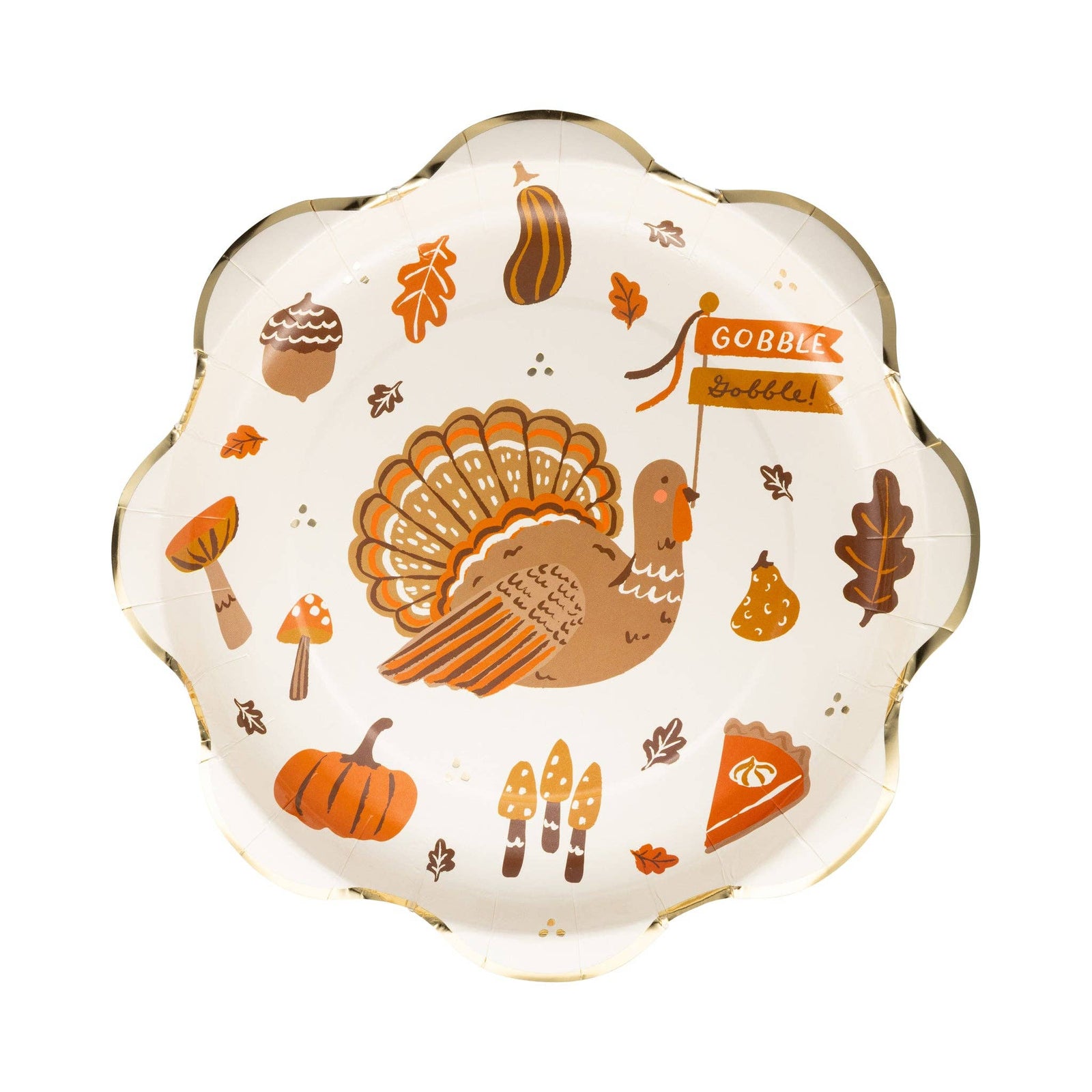 Thanksgiving Icons Paper Plates - The Preppy Bunny