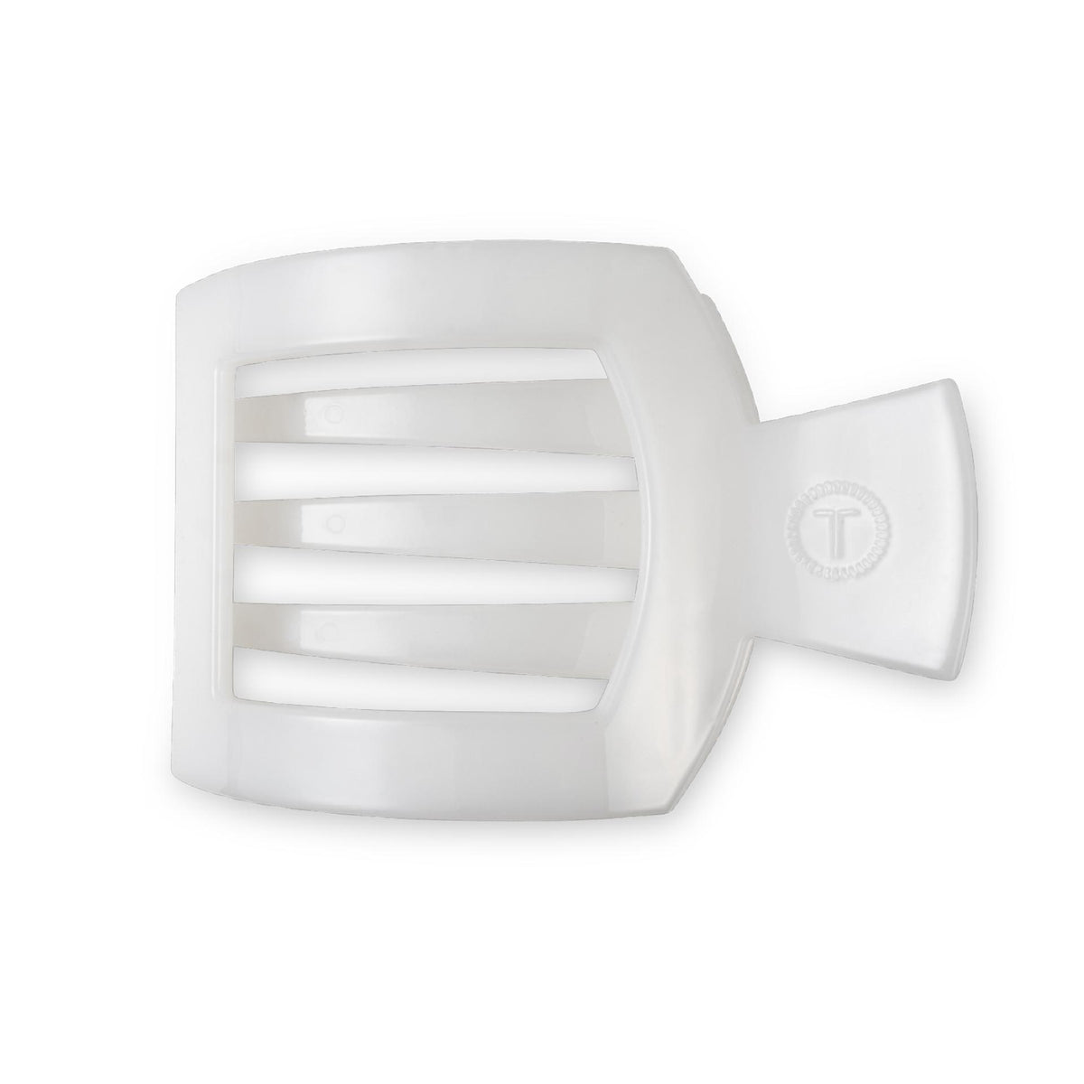 Square Flat Hair Clip | Medium | Coconut White