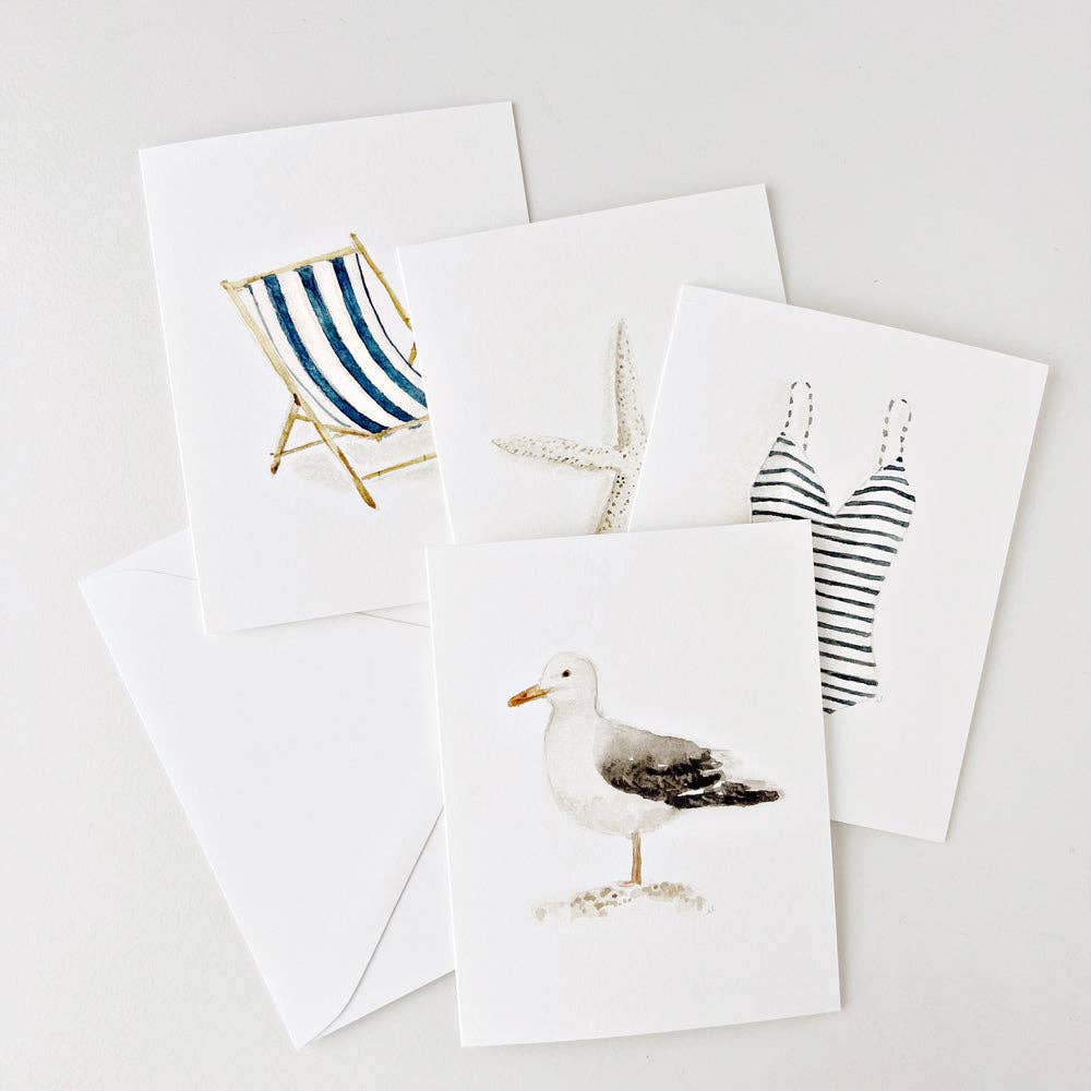 Summer Notecards - 4 Designs - The Preppy Bunny