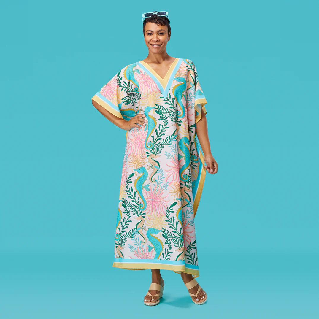 Seahorses Caftan - The Preppy Bunny