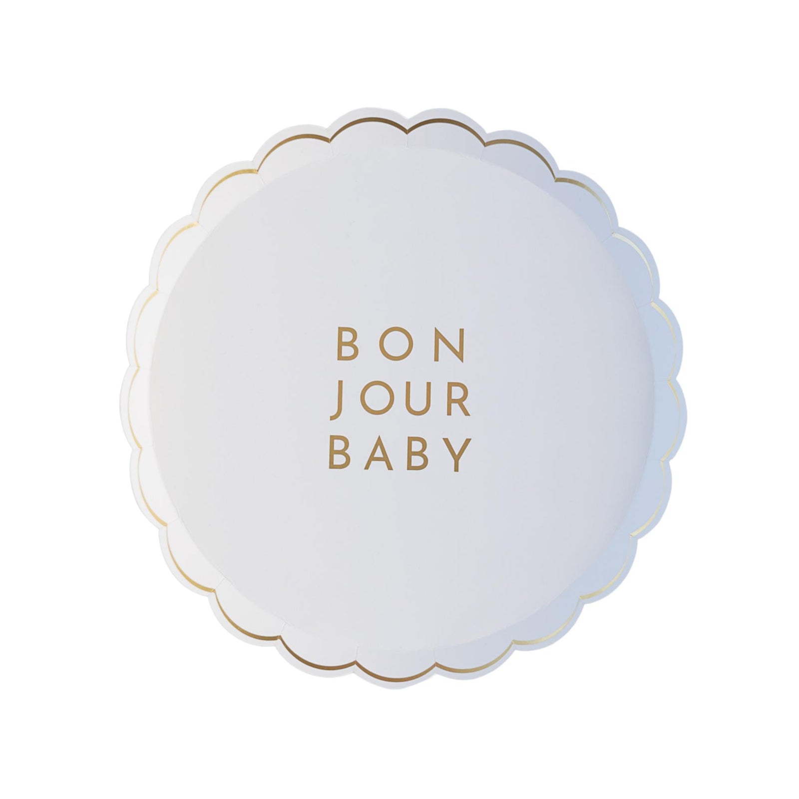 BONJOUR BABY BLANC WHITE SMALL PLATES - The Preppy Bunny
