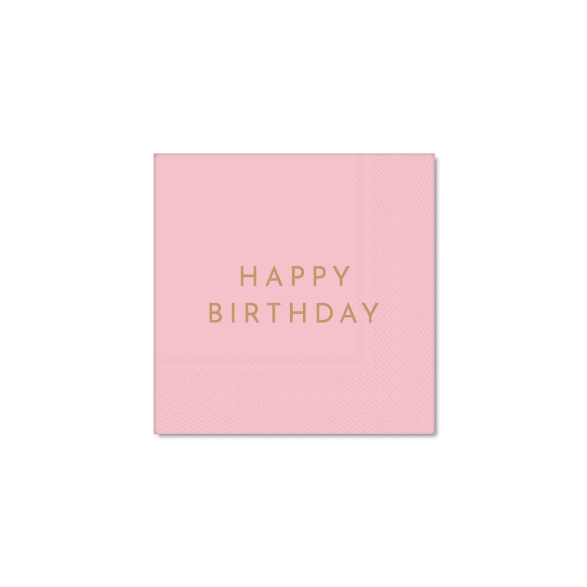 Petal Pink Happy Birthday Paper Beverage Napkins