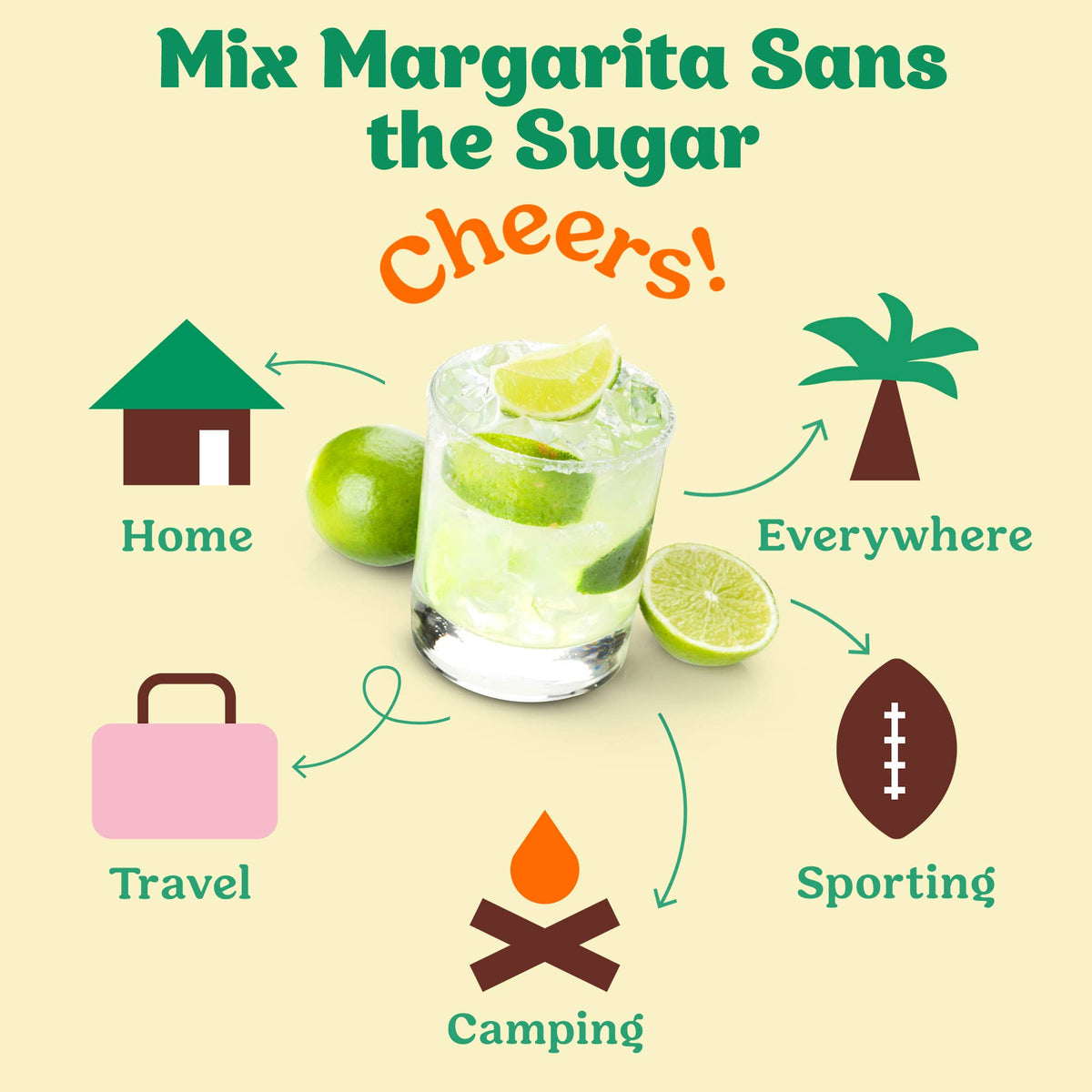 Skinny Margarita Cocktail / Mocktail Mixer - Single Serving