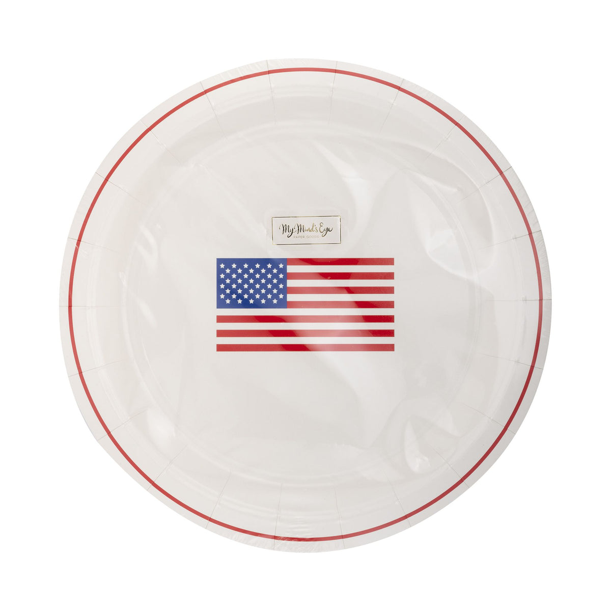 Round Flag Paper Plate - The Preppy Bunny