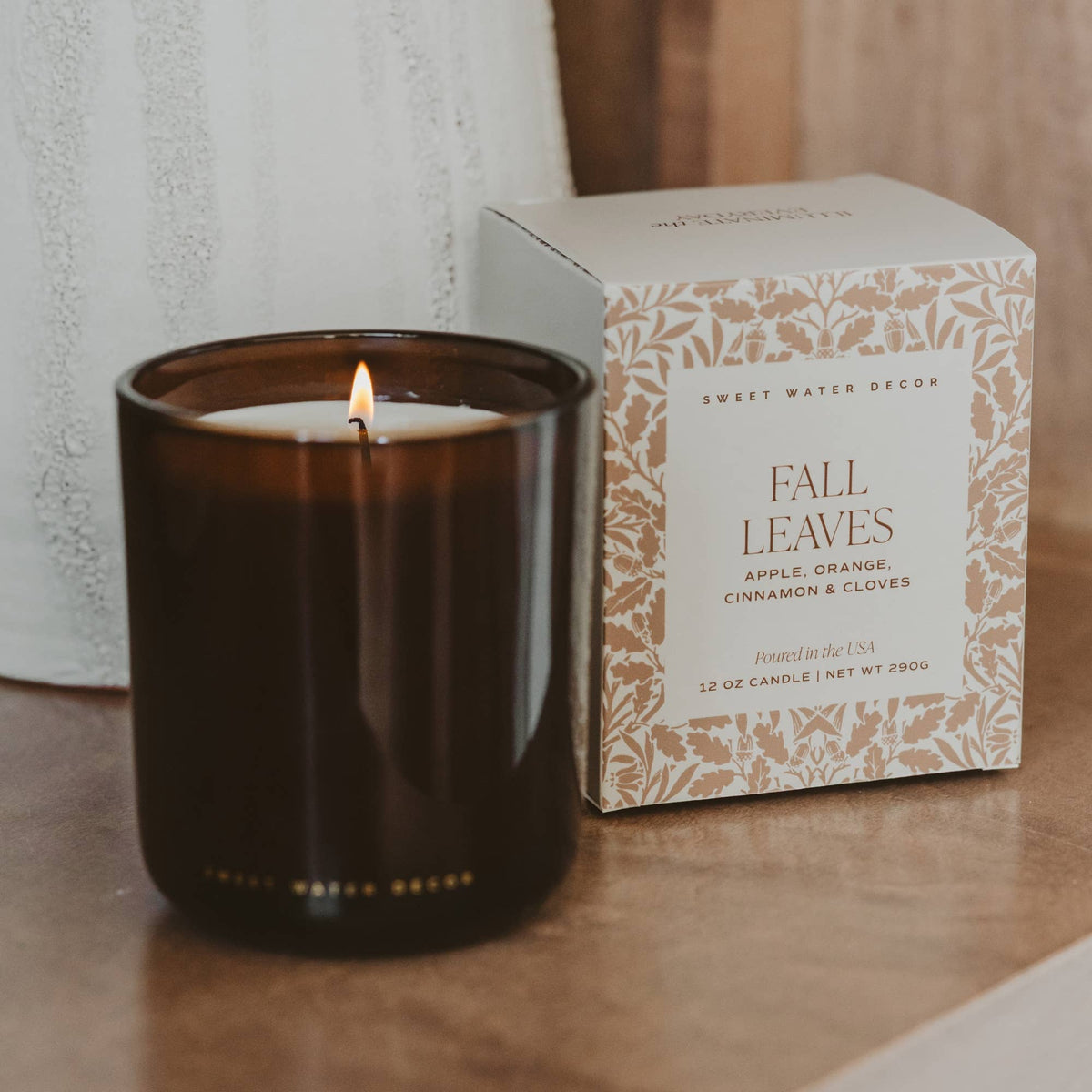 Fall Leaves 12 oz Boxed Soy Candle