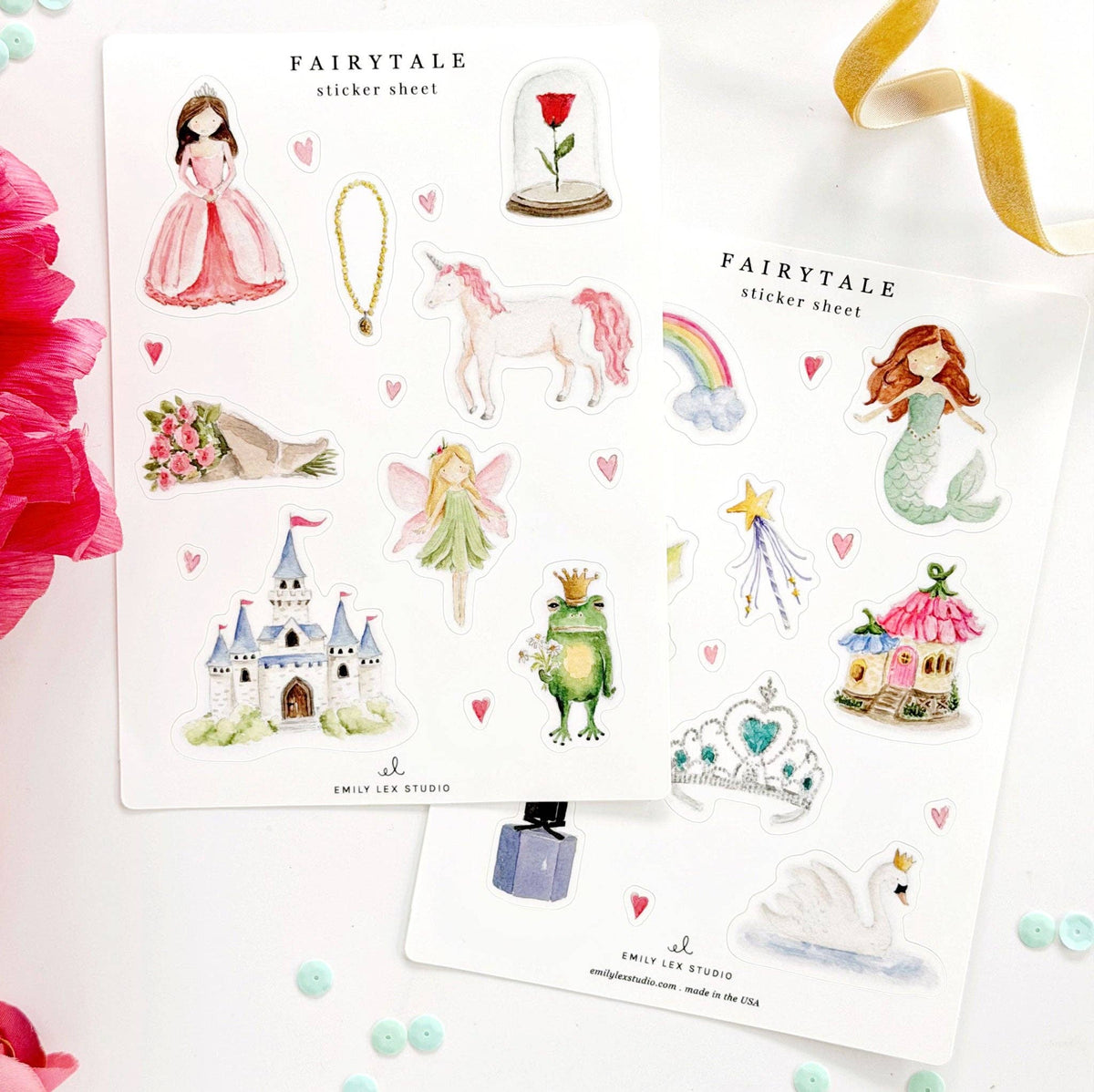 Fairytale sticker sheets - The Preppy Bunny