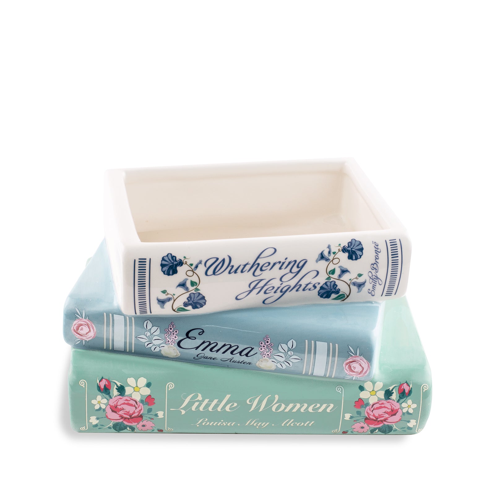 Planter Vase in Stacked Books - The Preppy Bunny