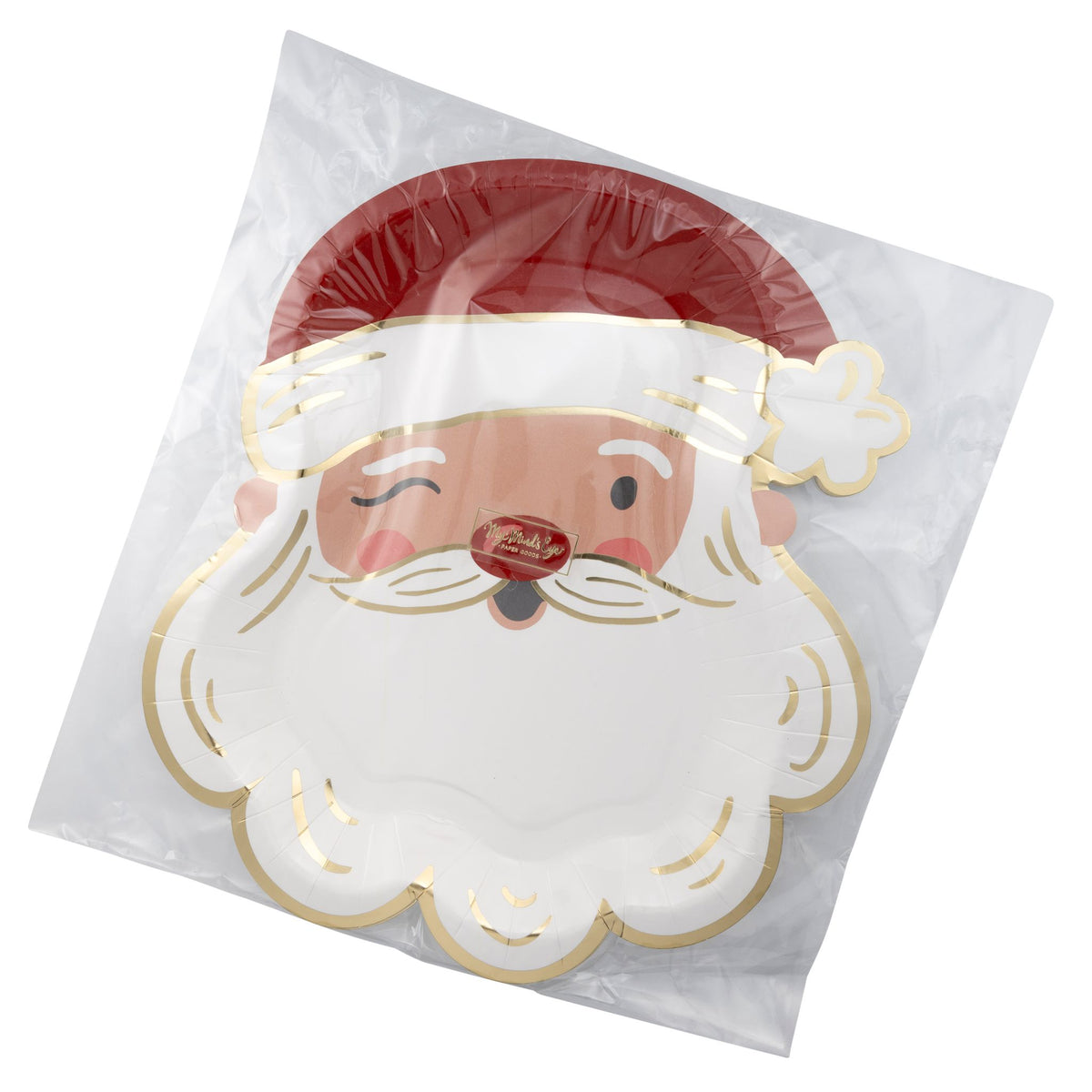 Santa Face Shaped Paper Plates