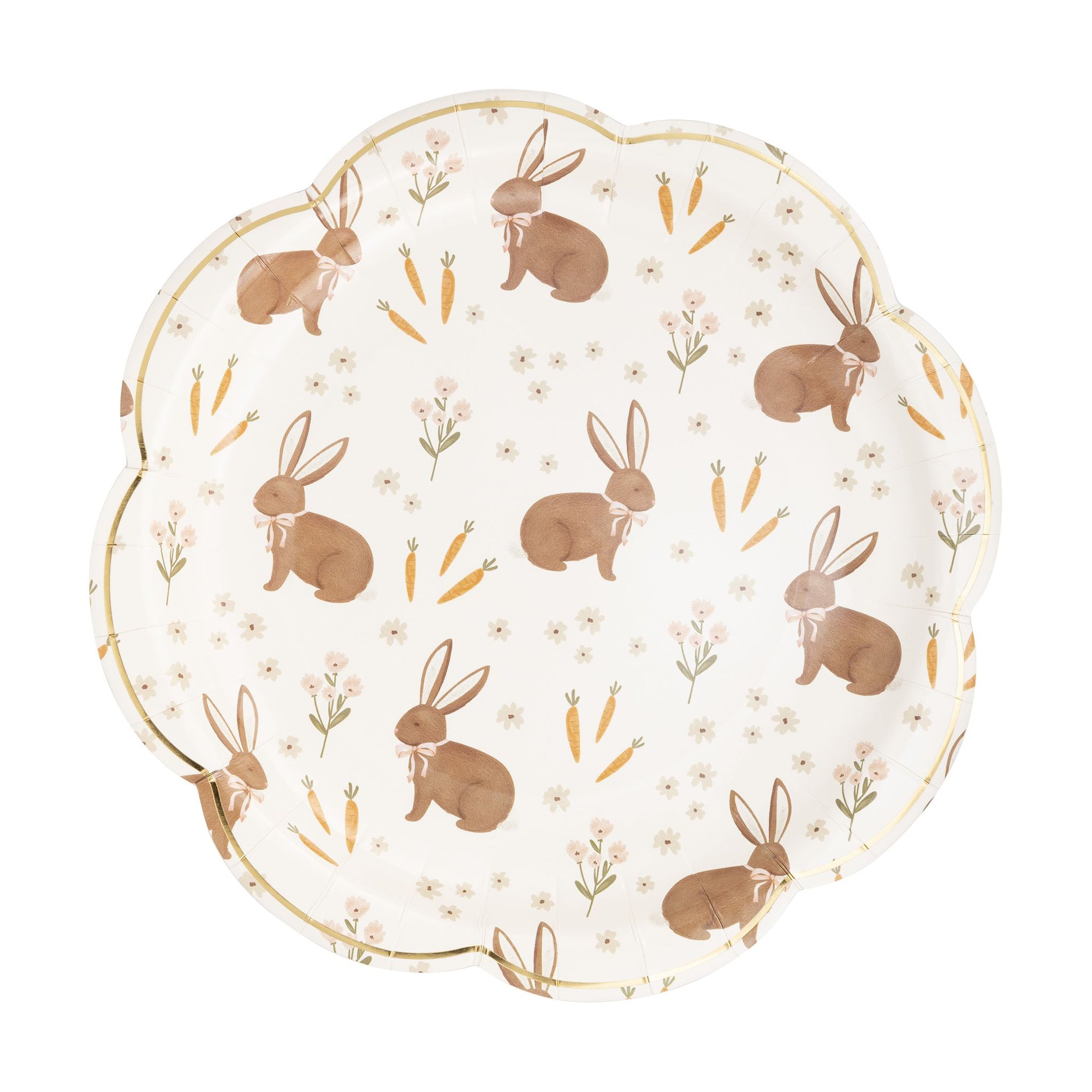 Rabbit Scatter Paper Plates - The Preppy Bunny
