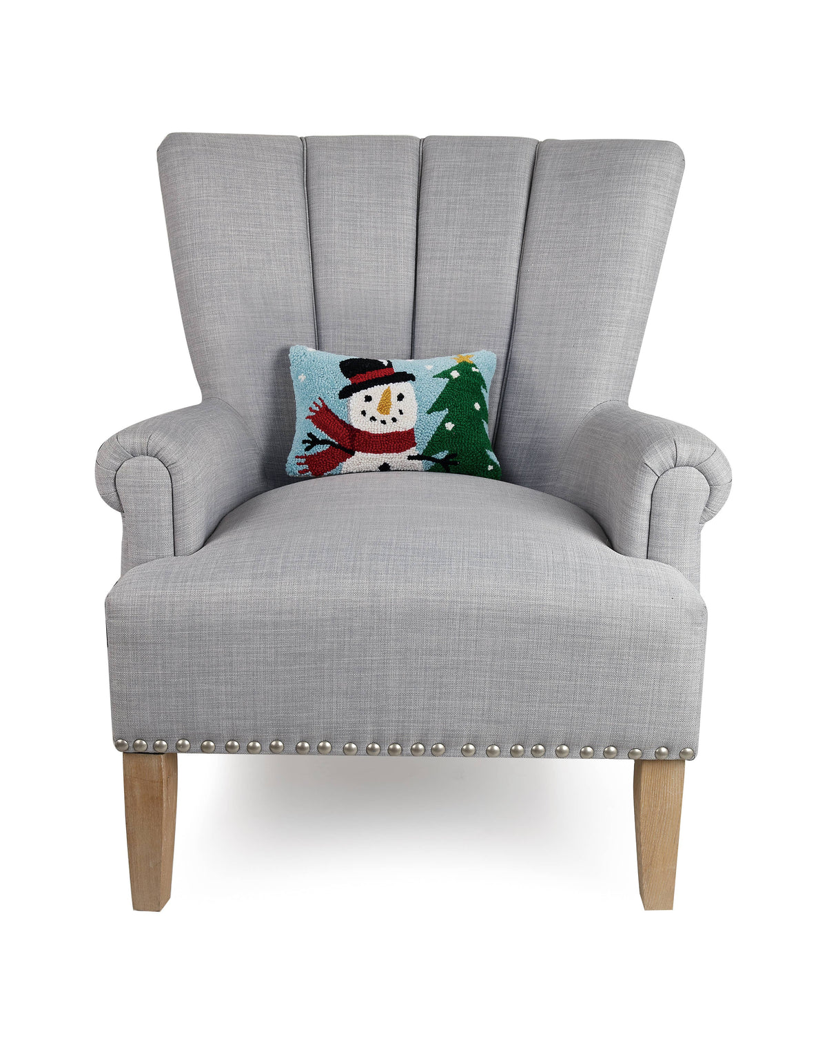 Snowman With Christmas Tree Hook Pillow