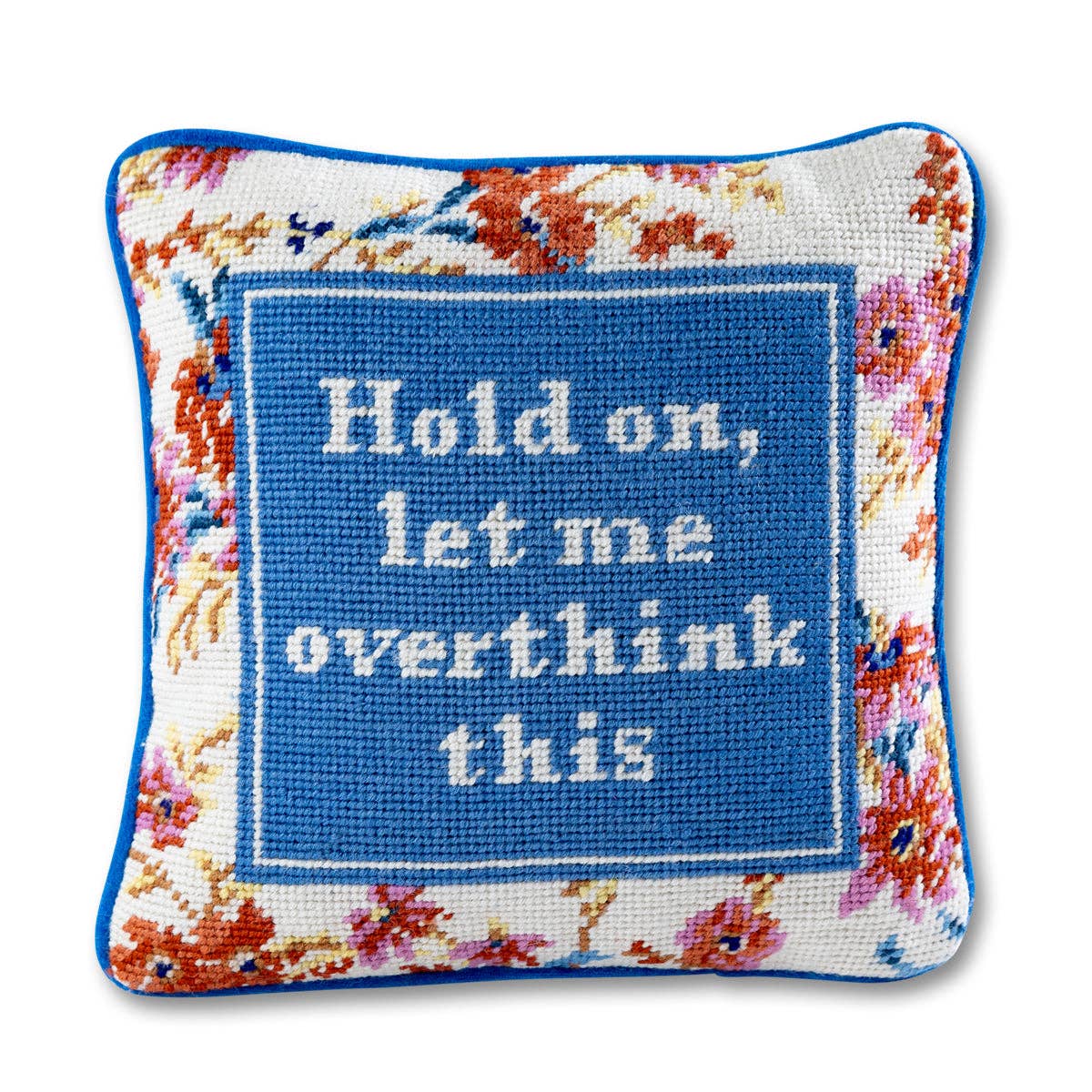 Overthink Needlepoint Pillow - The Preppy Bunny