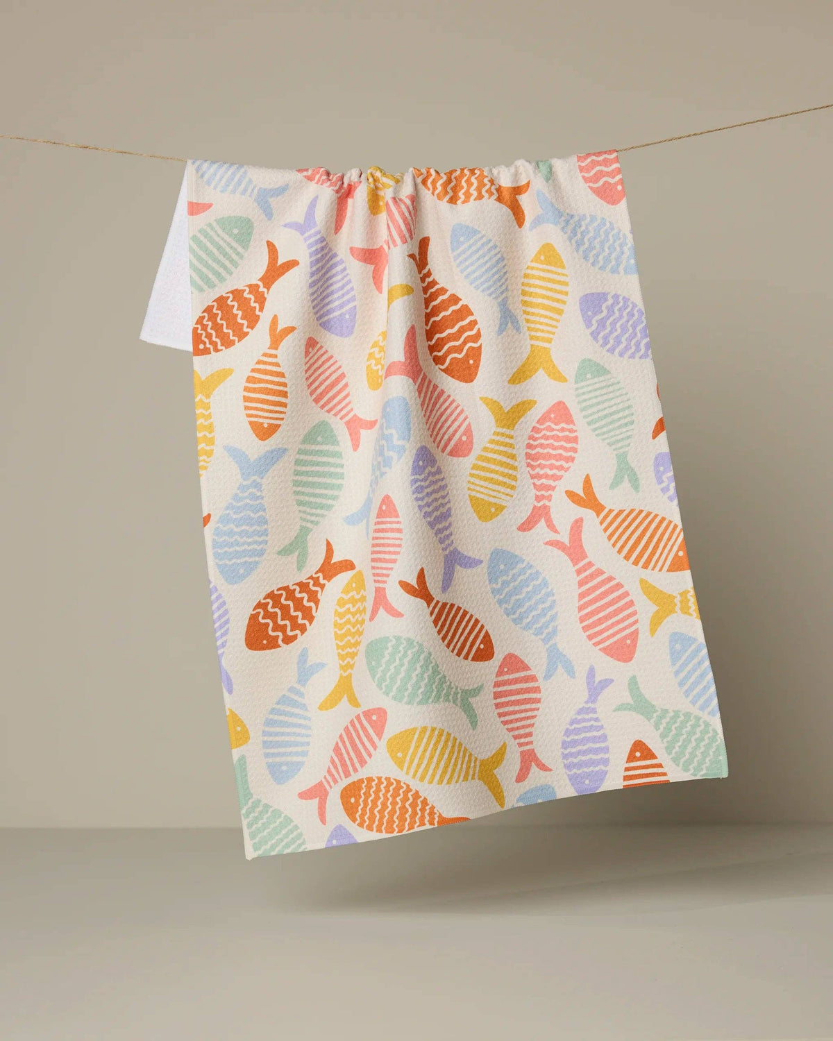Fish Flip Tea Towel by Geometry