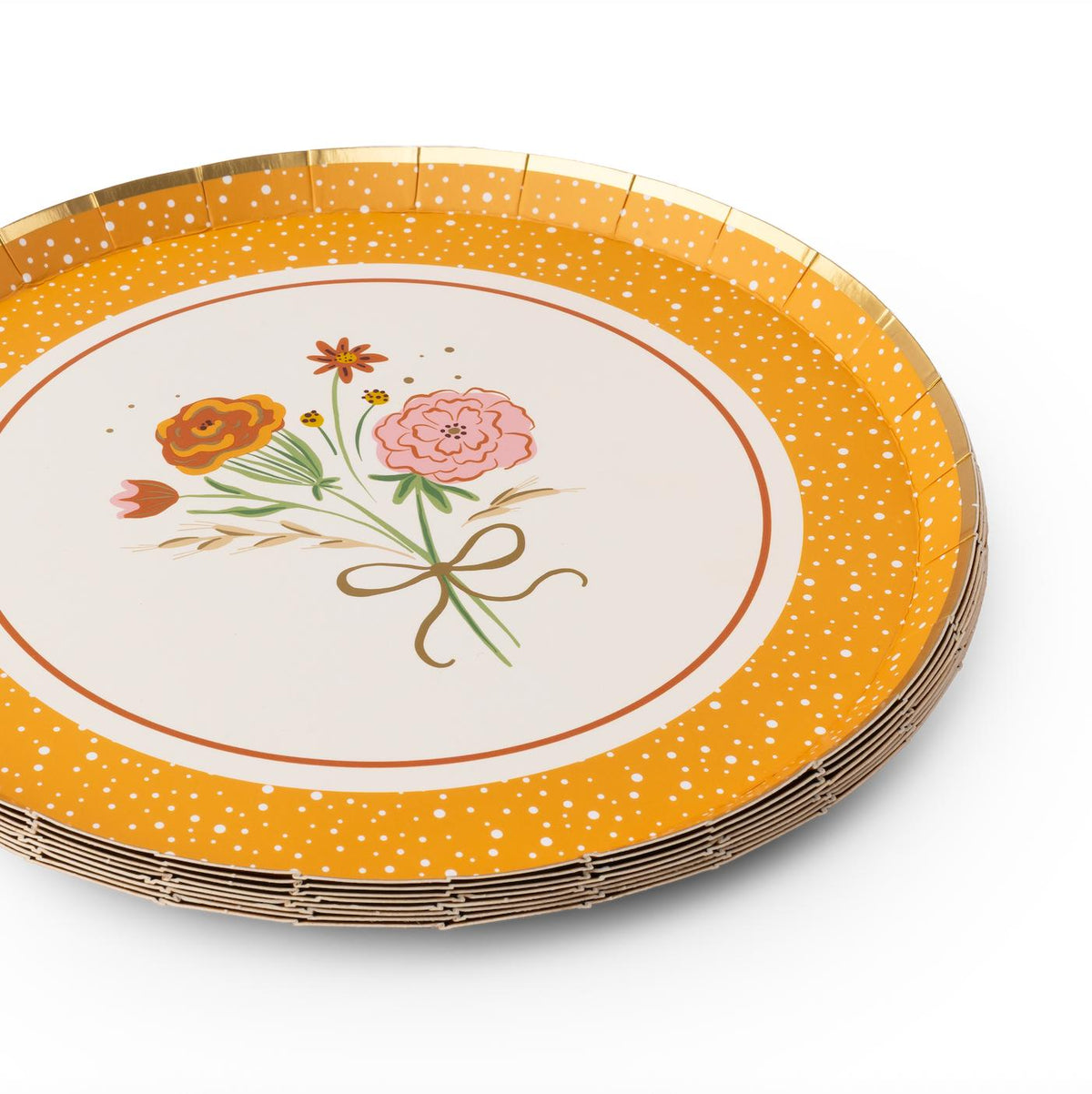 Cozy Fall Floral Paper Dessert Plates