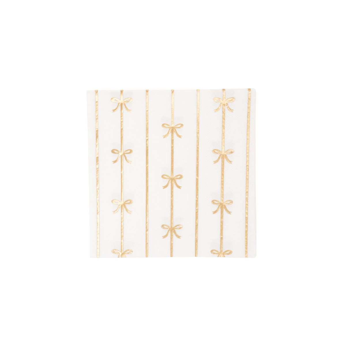 Gold Signature Bow Paper Beverage Napkins