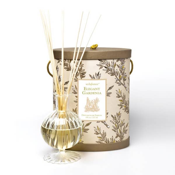 Elegant Gardenia Classic Toile Diffuser - Set - The Preppy Bunny