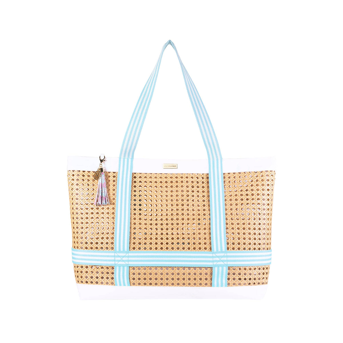 Beach Hat Tote in Beachside Haven - The Preppy Bunny