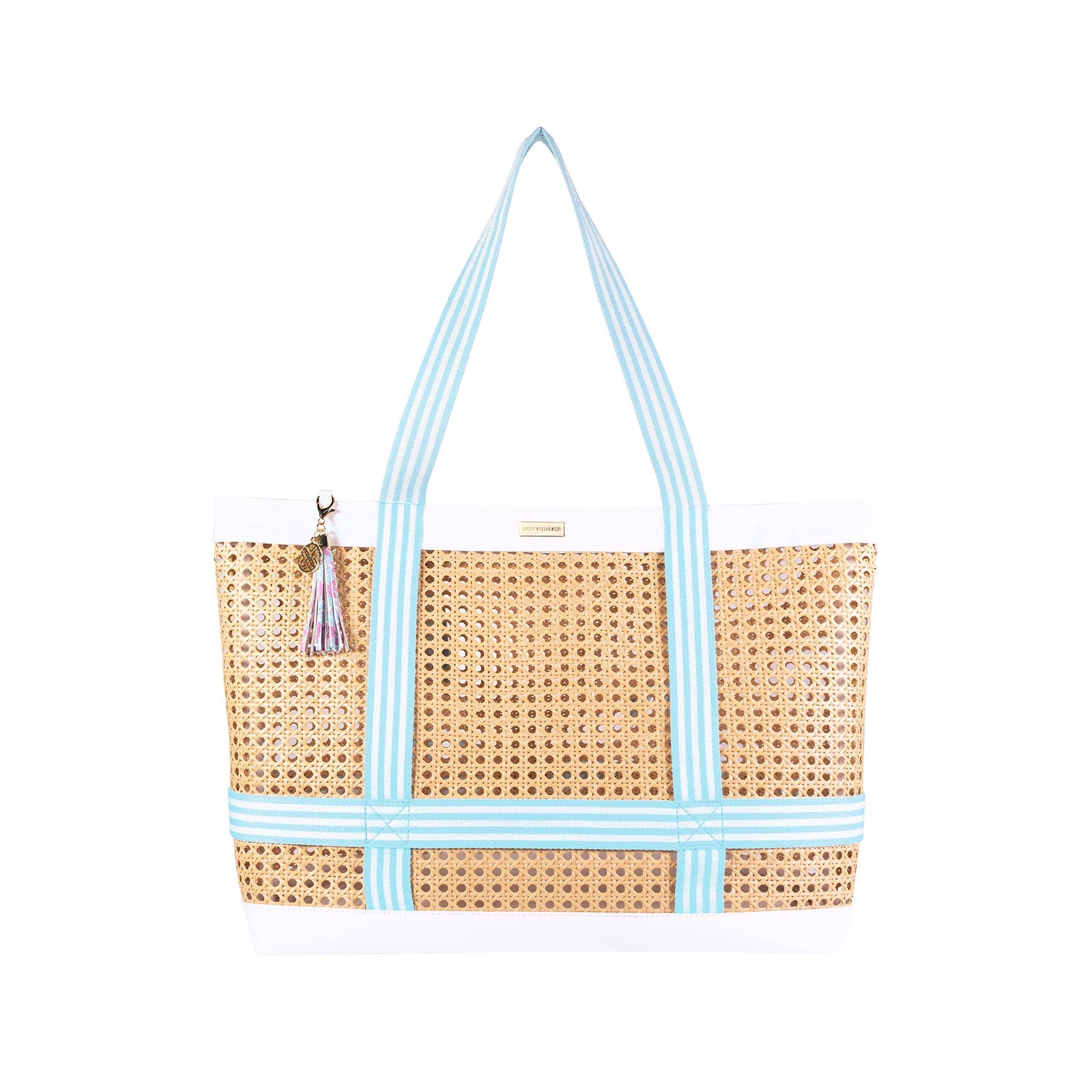Beach Hat Tote in Beachside Haven - The Preppy Bunny