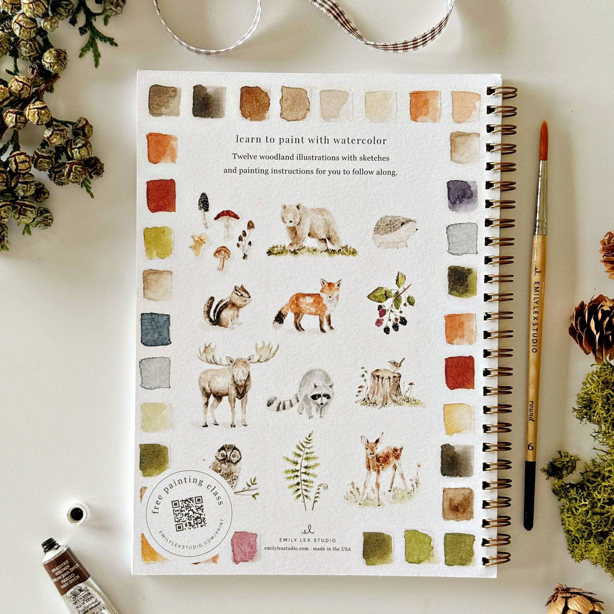 Woodland Watercolor Workbook - The Preppy Bunny