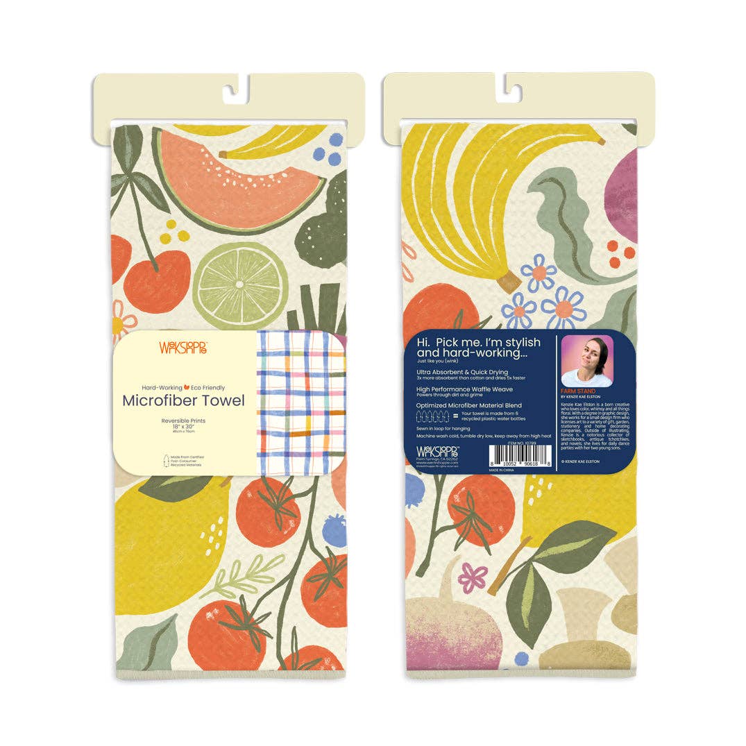 Farm Stand Microfiber Kitchen Towel - The Preppy Bunny