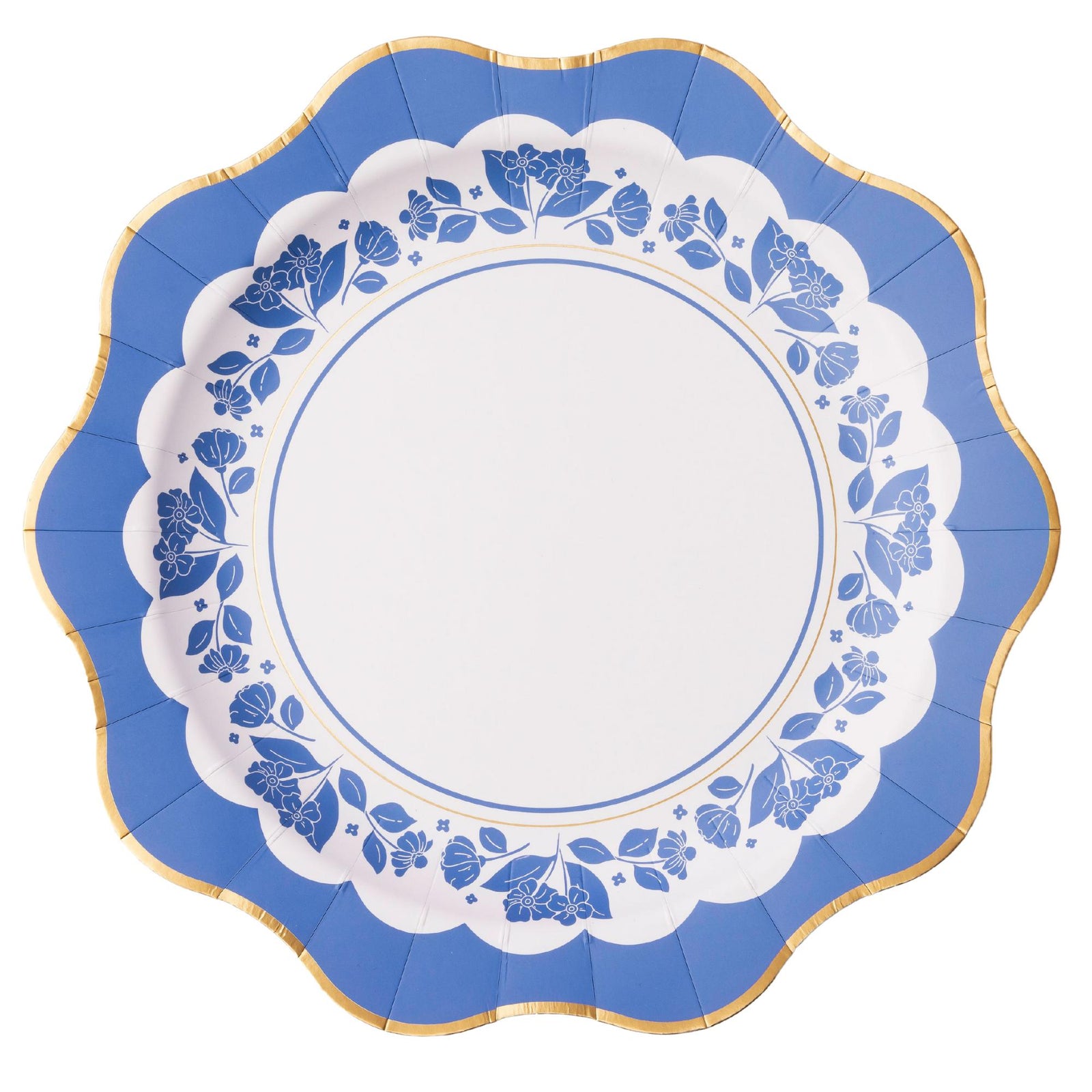 BELLE BLUE ELEGANT FLORAL DINNER PLATES - The Preppy Bunny