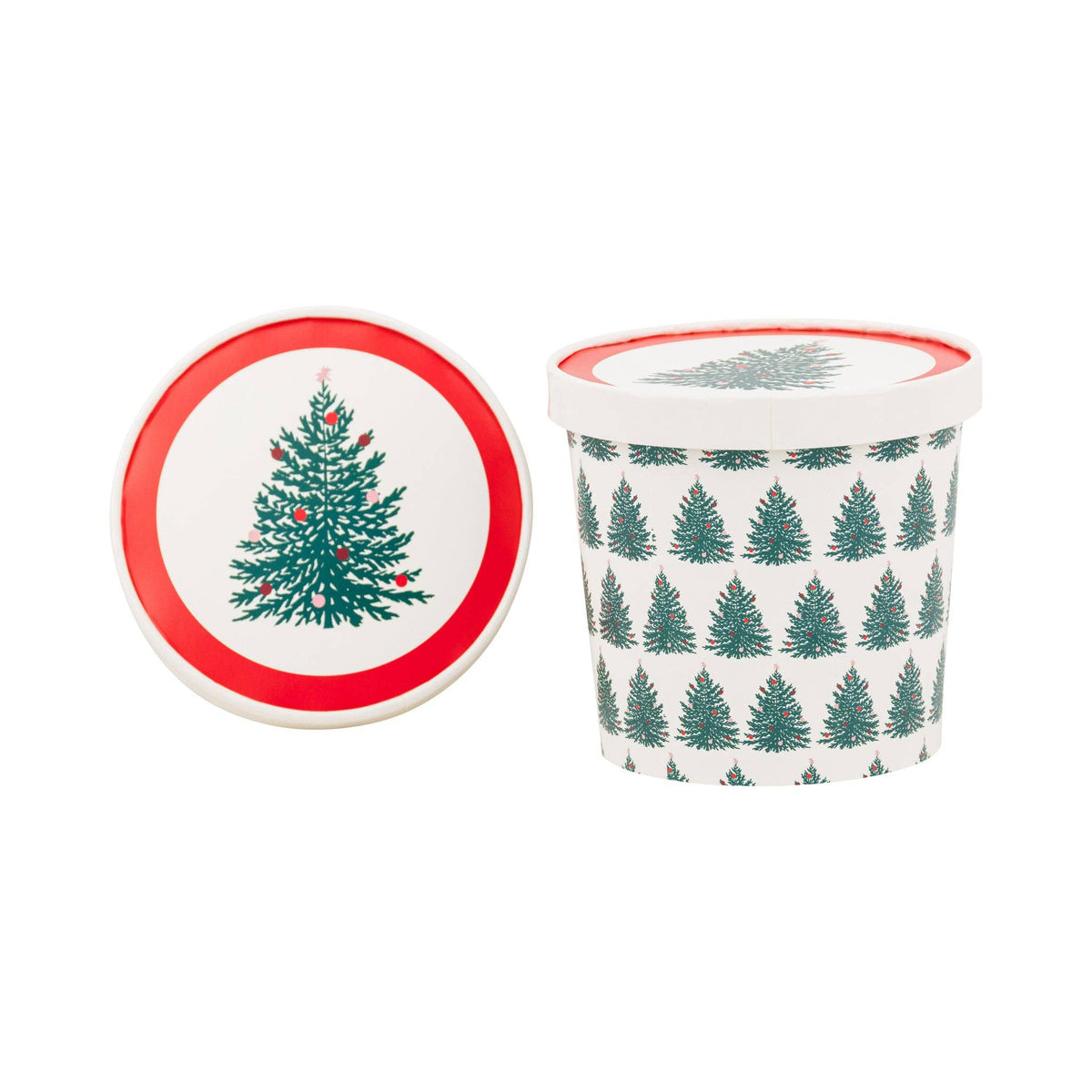 Christmas Tree Pattern Take Out Treat Cups - The Preppy Bunny