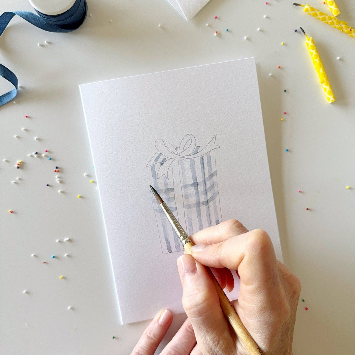 Celebrate - paintable notecards - The Preppy Bunny