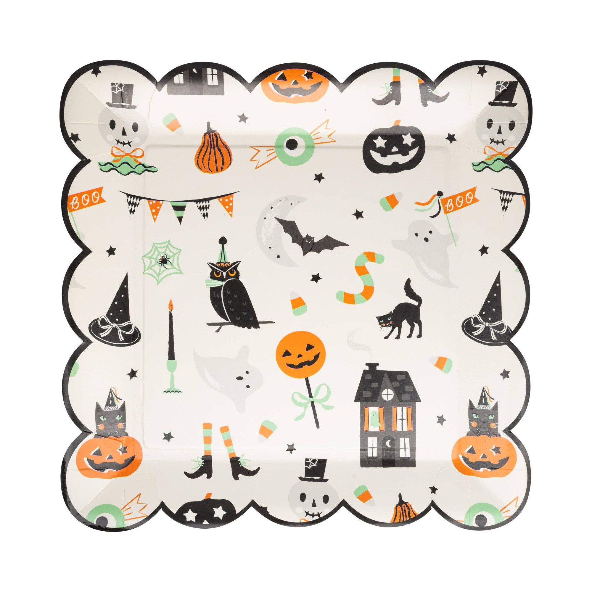 Tricks & Treats 10" Paper Plates - The Preppy Bunny
