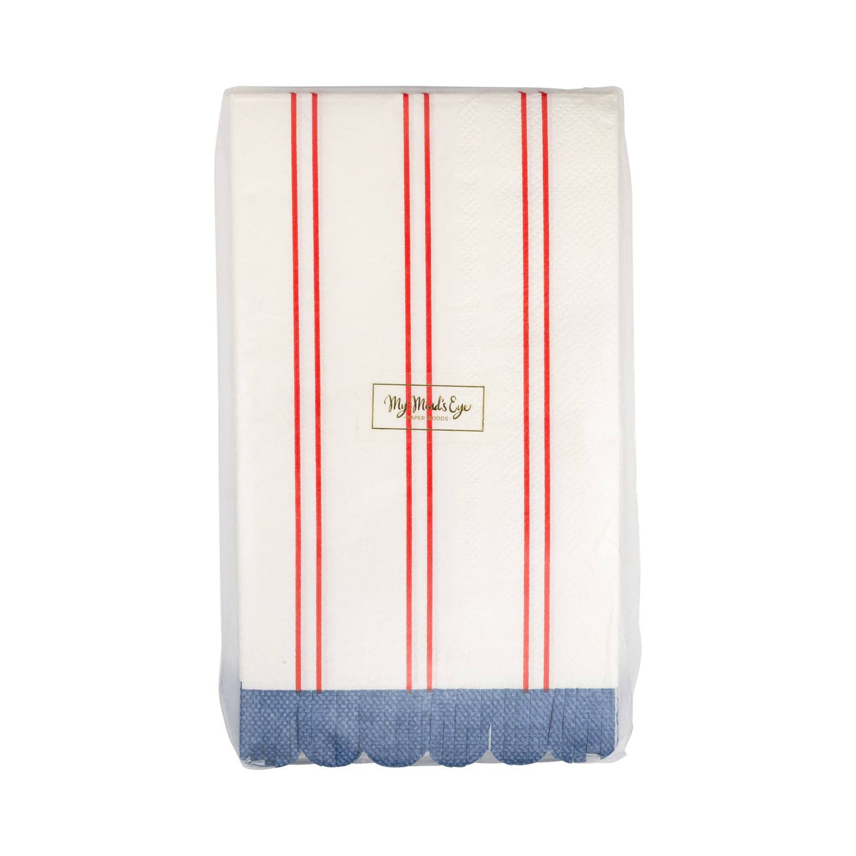 Red Striped Paper Dinner Napkins - The Preppy Bunny