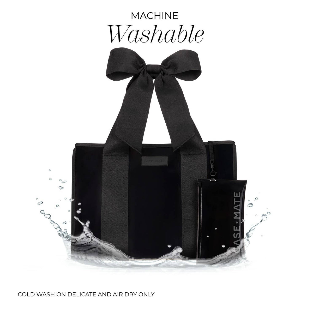 Case-Mate Midnight Black Bow Jelly Tote Bag - The Preppy Bunny