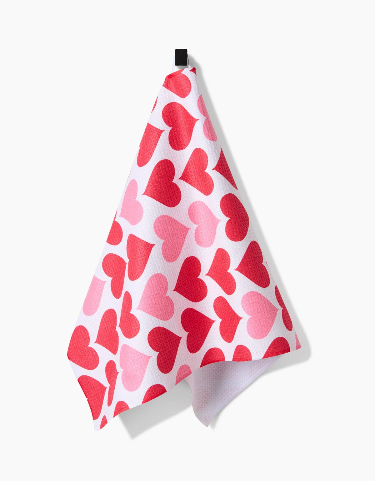 Blushing Hearts Tea Towel by Geometry