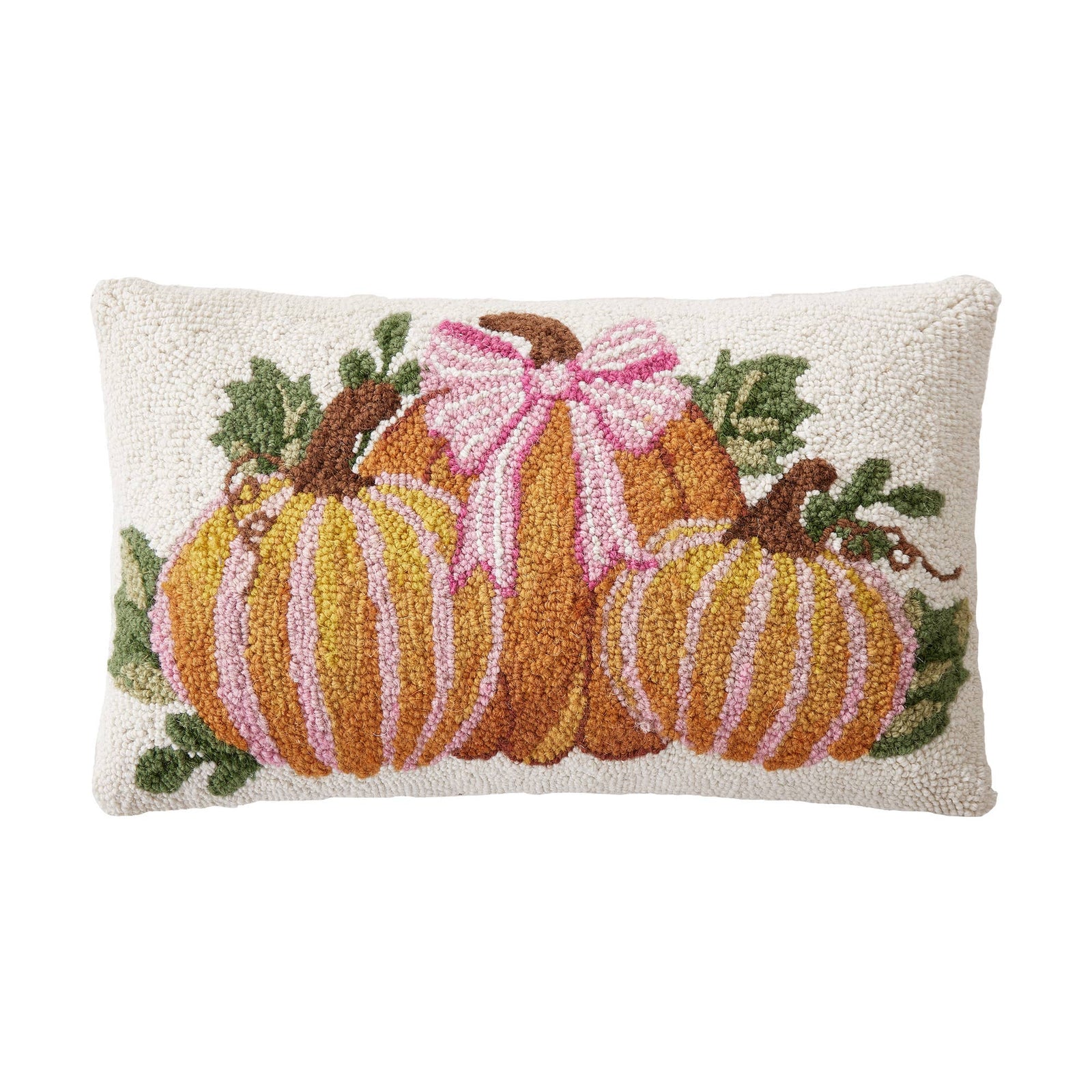 Stripe Pumpkin Trio Hook Pillow - The Preppy Bunny