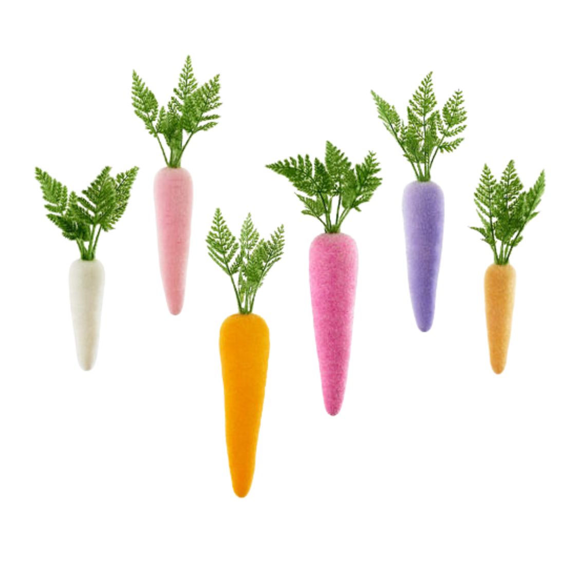 Flocked Colored Carrots - 6 styles/colors - The Preppy Bunny