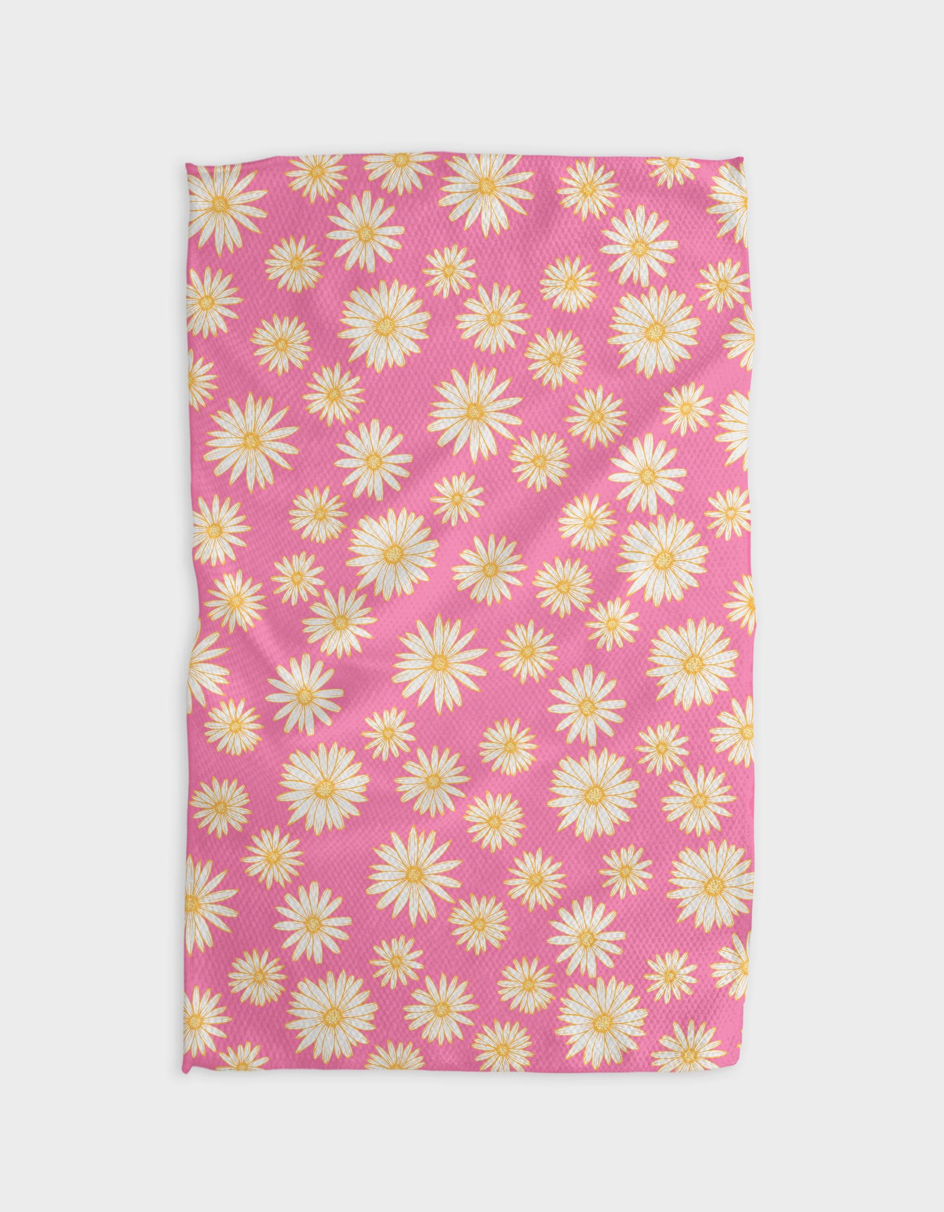 Geometry Daisy Days Pink Tea Towel - The Preppy Bunny
