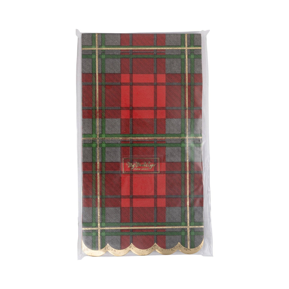Red Christmas Plaid Paper Dinner Napkins - The Preppy Bunny