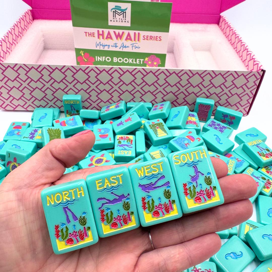 THE HAWAII SERIES | Mahjong Tile Set with Aloha Flair - The Preppy Bunny