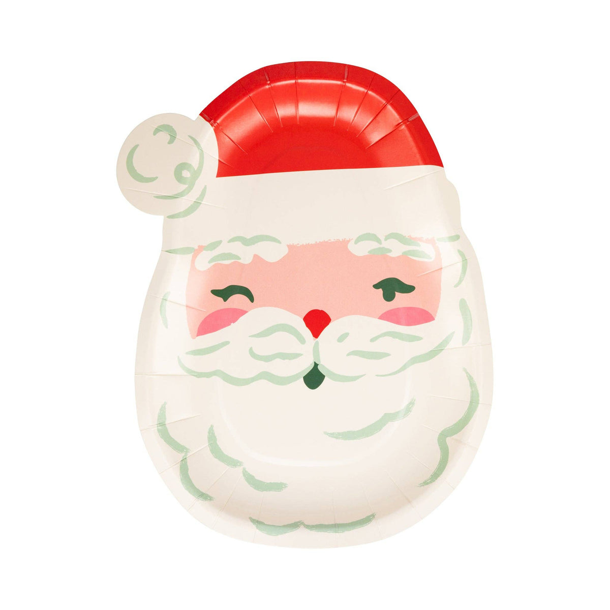 Santa Paper Plates - The Preppy Bunny