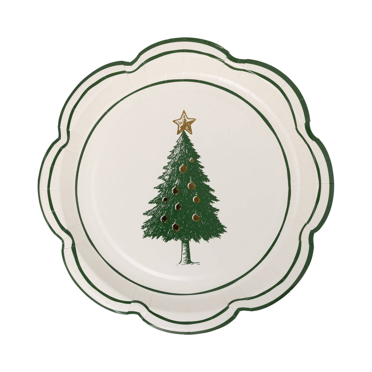 Christmas Lane Paper Plate Set - The Preppy Bunny