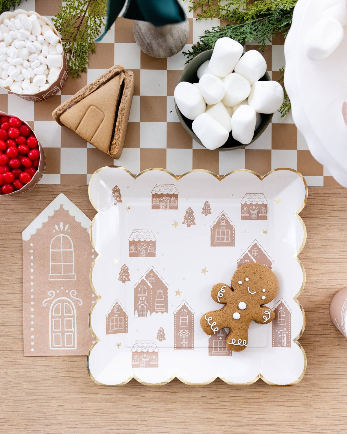 Gingerbread House Paper Dinner Napkins