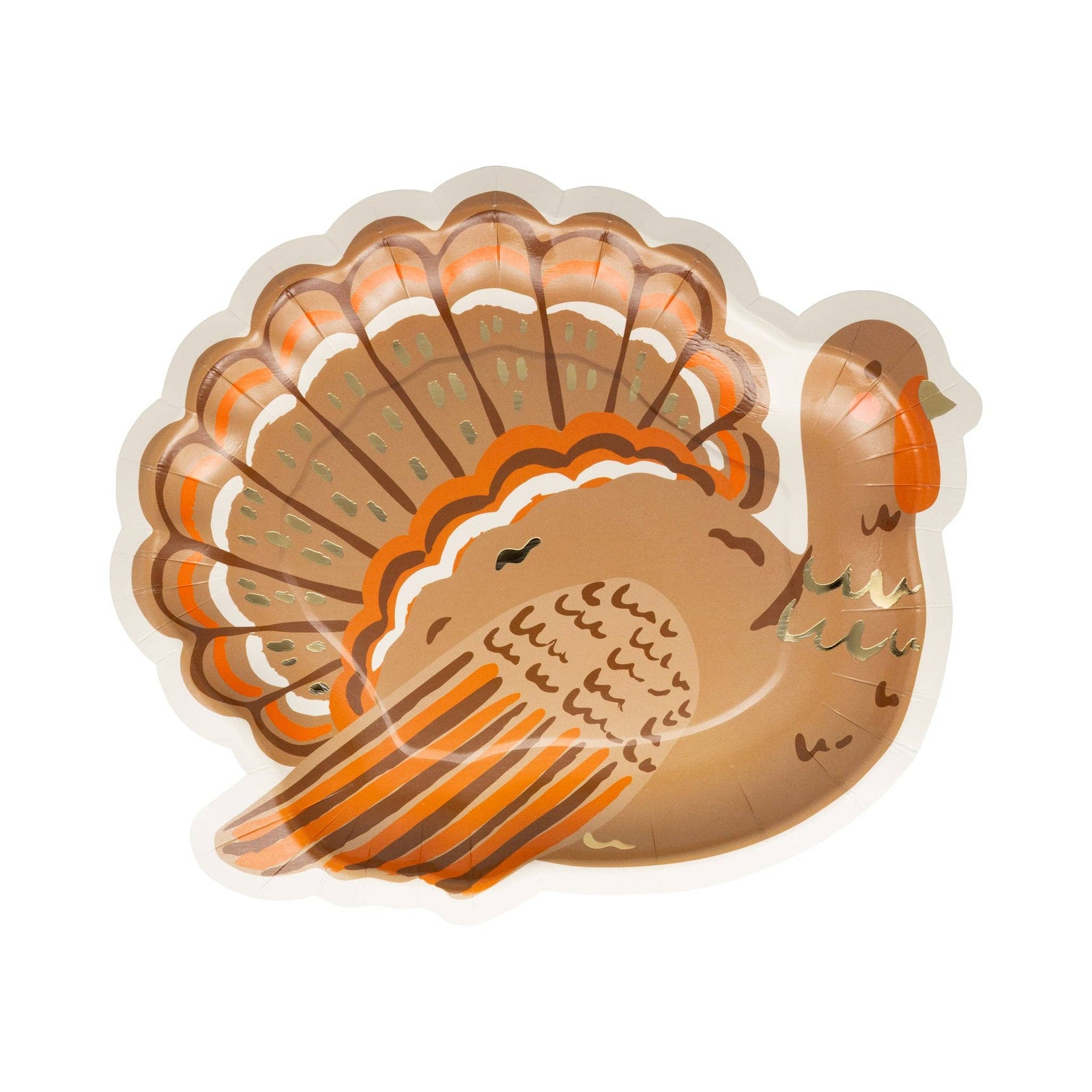 Turkey Shaped Paper Plates - 10" - The Preppy Bunny