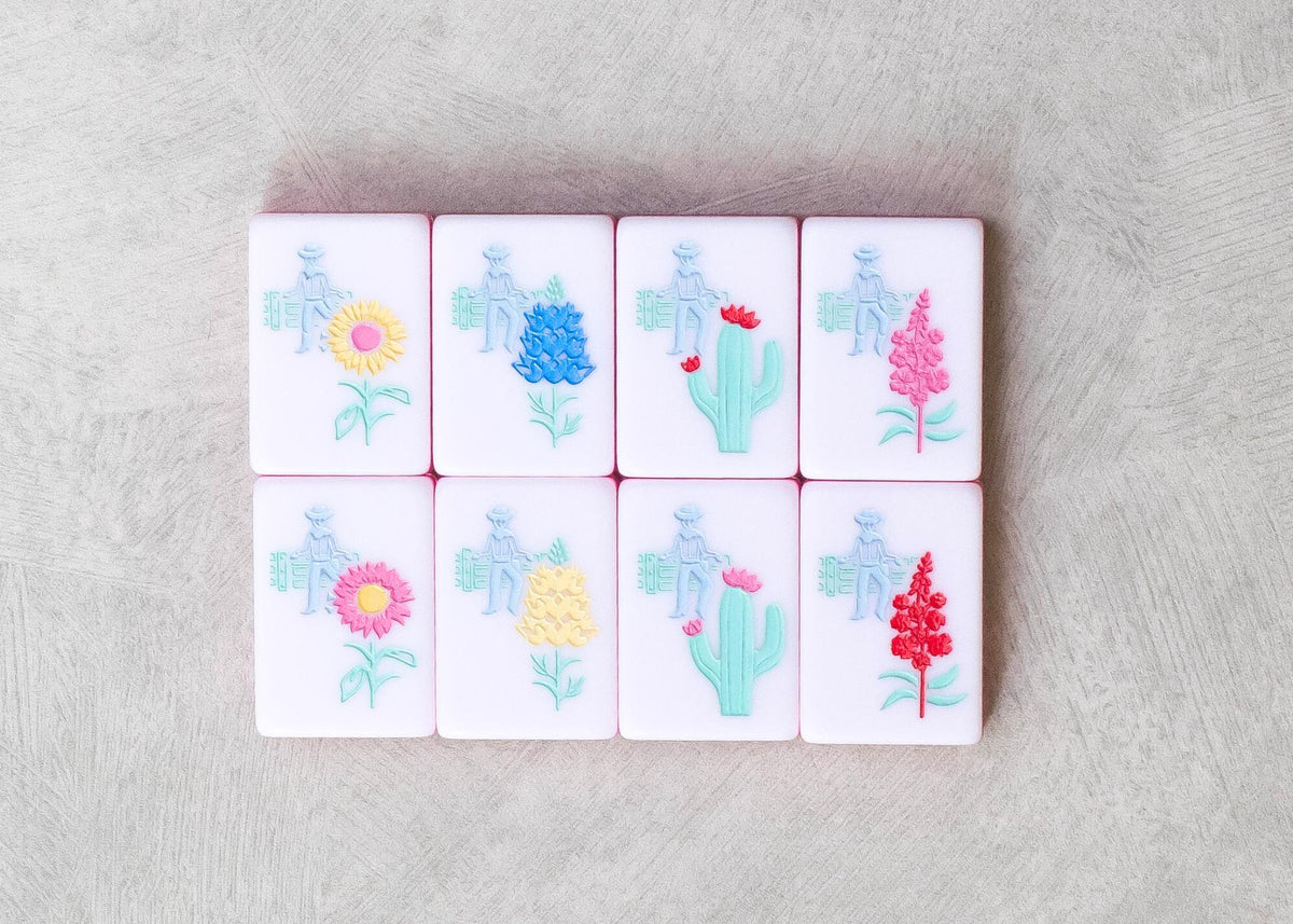 Miss Cowgirl Mahjong Tile Set - The Preppy Bunny