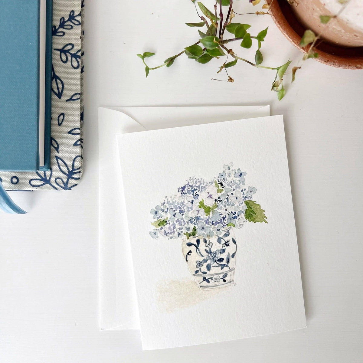 Hydrangea bouquet notecards - The Preppy Bunny