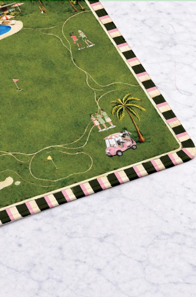 On the Green Golf Mahjong Mat