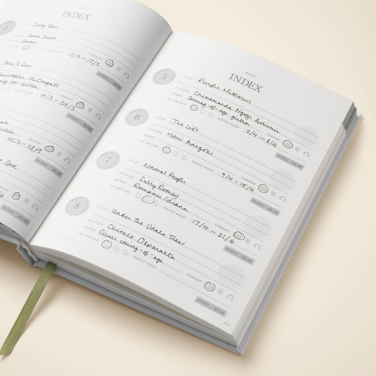 Guided Reading Journal, A5 Hardcover - Bibliothèque