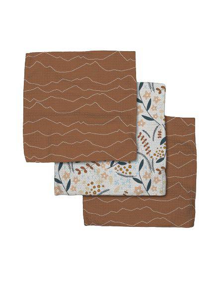 Cozy Fall & Wildflowers Geometry Dishcloth Set - The Preppy Bunny