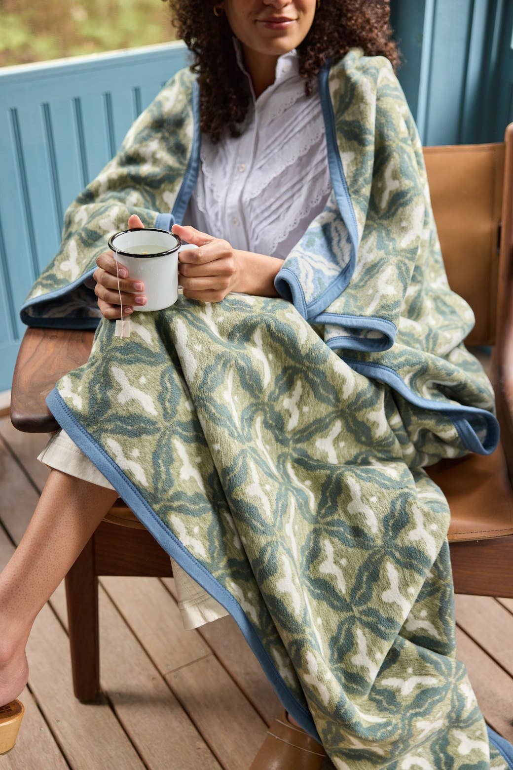 Samara Blue Cactus ChappyWrap Blanket - The Preppy Bunny