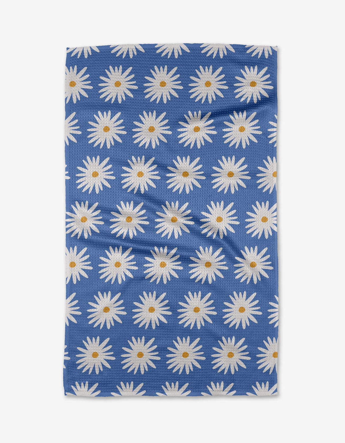 Blue Daisies Tea Towel by Geometry