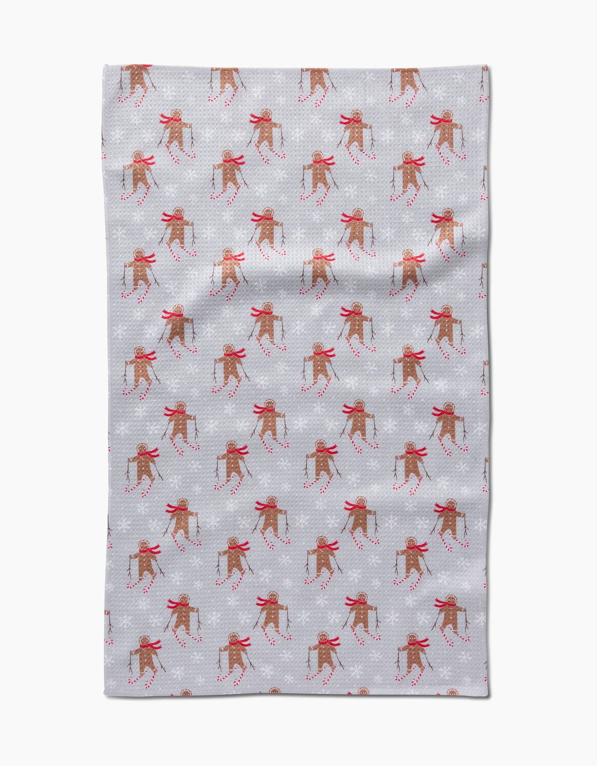 Gingerbread Skiers Tea Towel