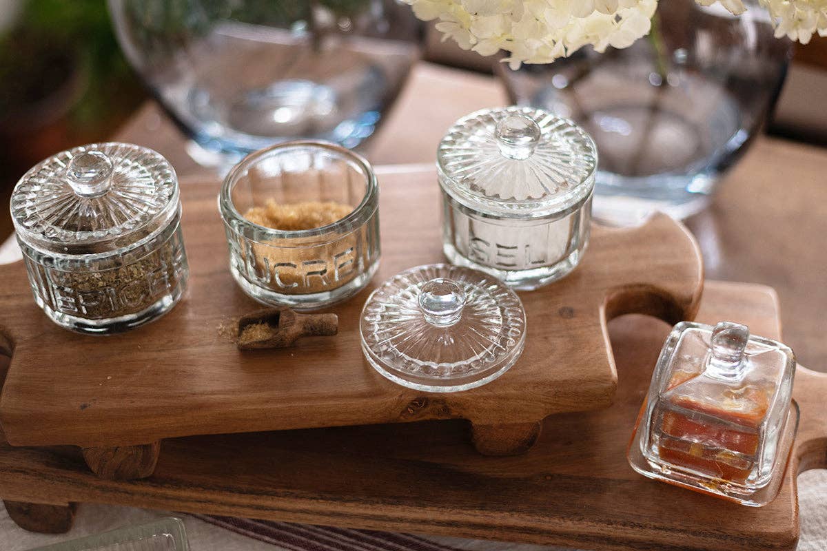 Bistro Glass Salt Cellar with Scoop - The Preppy Bunny