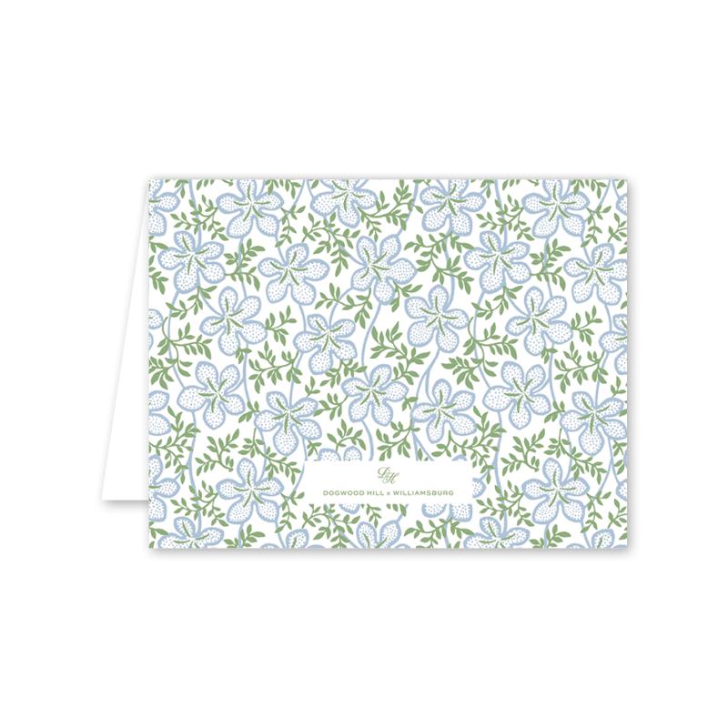 Blossom Blue Birthday Card - The Preppy Bunny